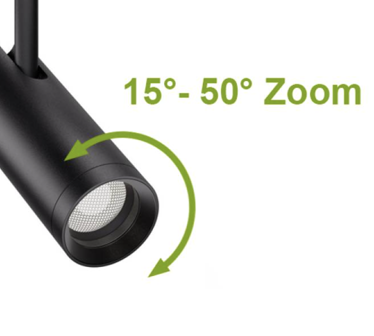 3-Phasenstrahler FlexiZoom55 Plus � zoombarer LED-Strahler in Schwarz oder Wei�