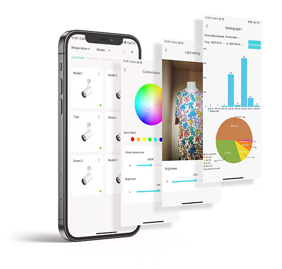 Caimeta App zur Steuerung des Meta Pro AI Strahlers