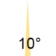 Abstrahlwinkel 10� Symbol
