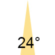 Abstrahlwinkel 24� Symbol