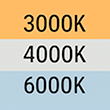 Farbtemperatur Colorswitch (3000/4000/6000K) Symbol
