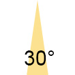 Abstrahlwinkel 30� Symbol