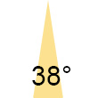 Abstrahlwinkel 38� Symbol