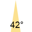 Abstrahlwinkel 42� Symbol