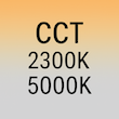 Farbtemperatur CCT 2300-5000K Symbol