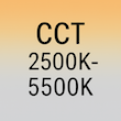 Farbtemperatur CCT 2500-5500K Symbol