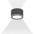 Abstrahlrichtung Nach oben & unten Symbol
