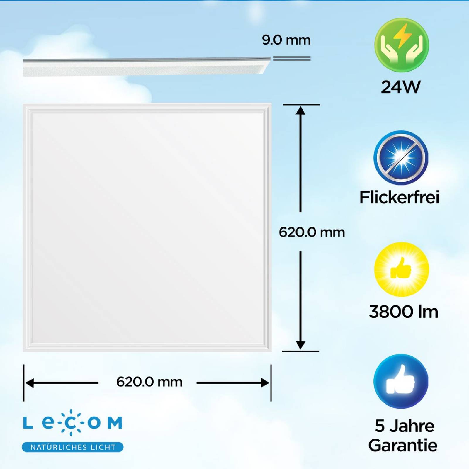 Lámpara De Techo LED Cuadrada De 12 Pulgadas Y 24 W, Montaje Empotrado, Lámpara De Techo LED Blanca Fría De 6000 K, Luces De Techo Modernas De Montaje En Superficie, Iluminación
