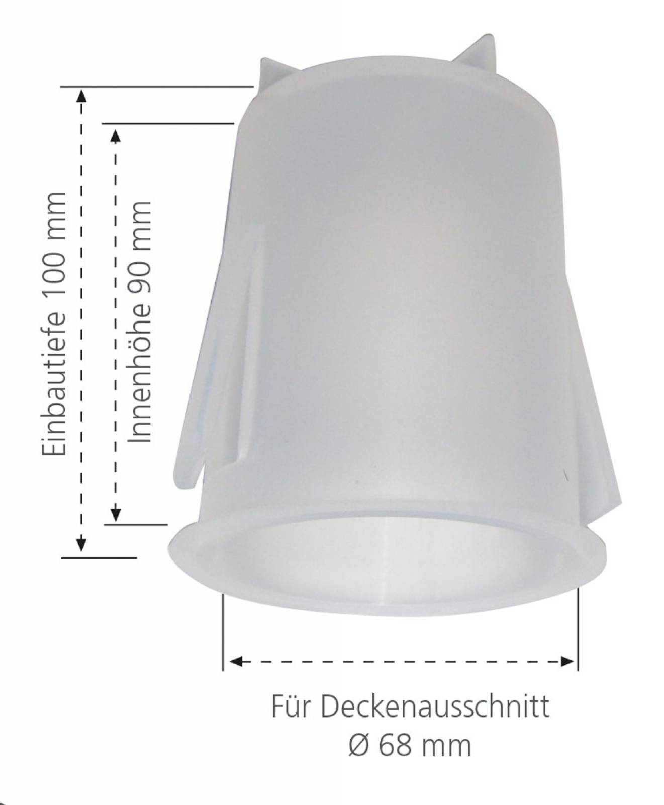 Brandschutzhaube Für Downlights – Glasfaser, 60 Minuten Feuerfest, 150x150 Mm, Weiß