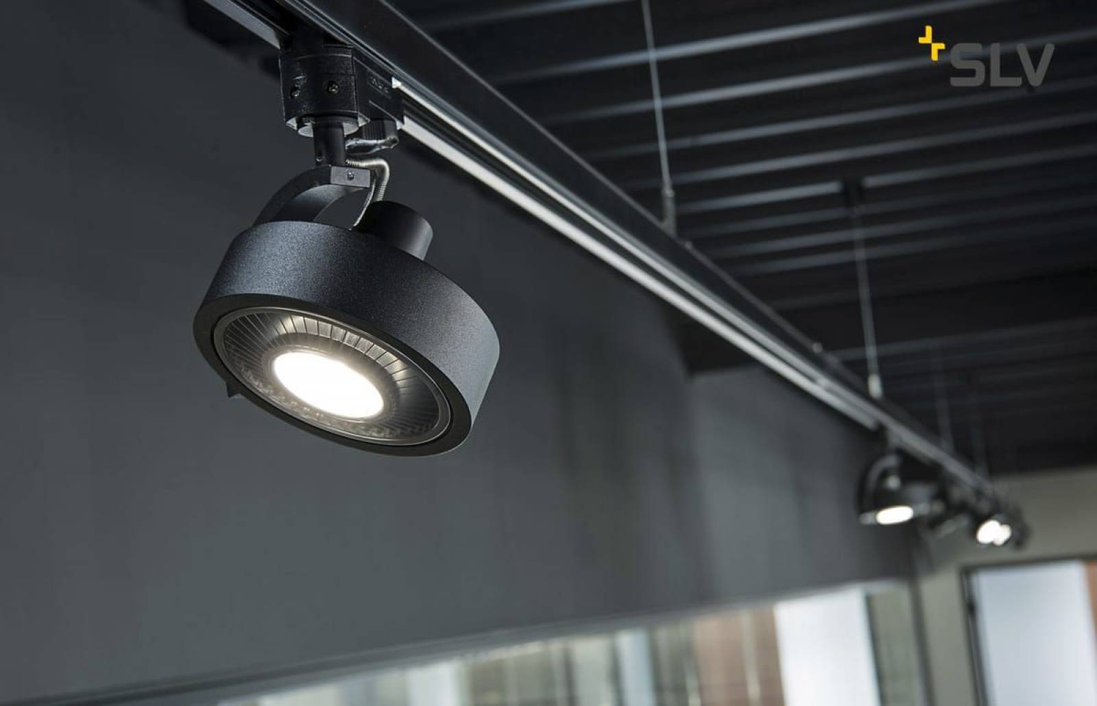 SLV KALU CW Wand- Und Deckenleuchte Quad – 4x GU10 Spots, Schwarz, 60 Cm